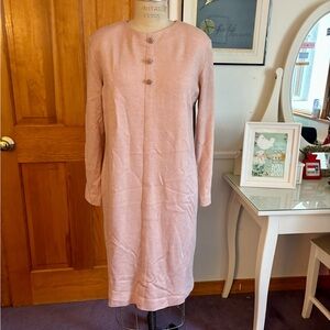 Vintage CASTLEBERRY Pink Long Sleeve sweater Dress. 14